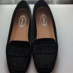 Sparkling Black Loafers by
